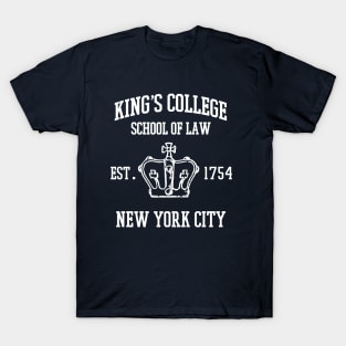 HAMILTON BROADWAY MUSICAL King's College School of Law Est. 1754 Greatest City in the World T-Shirt